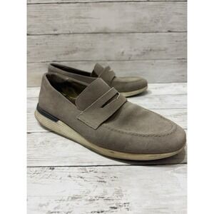 Wolf and Shepherd Mens Crossover Loafers Sz 10.5 Beige Sand Suede Leather Travel